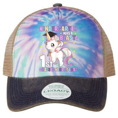 Kindergarten Graduation Unicorn Kindergarten Graduate Legacy Tie Dye Trucker Hat