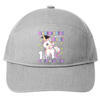 Kindergarten Graduation Unicorn Kindergarten Graduate 7-Panel Snapback Hat