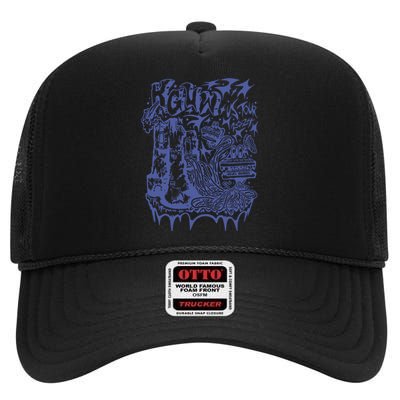 King Gizzard Us 2024 High Crown Mesh Back Trucker Hat