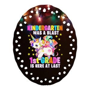 Kindergarten Graduation Unicorn Kindergarten Graduate Ceramic Oval Ornament