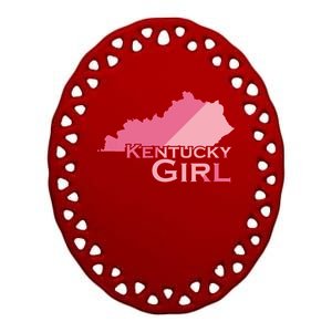 Kentucky Girl Usa America Ceramic Oval Ornament