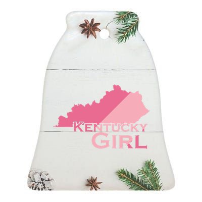 Kentucky Girl Usa America Ceramic Bell Ornament