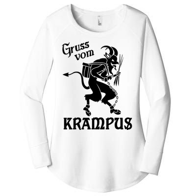 Krampus - Gruss Vom (Greetings From) Krampus, Christmas Women's Perfect Tri Tunic Long Sleeve Shirt