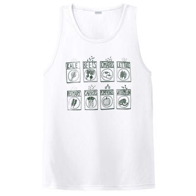 Kale Garden Vegetable Retro Vintage Vegetarian Gardener Gift Kale PosiCharge Competitor Tank