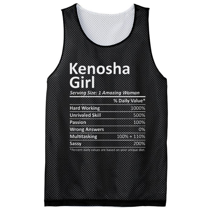 Kenosha Girl Wi Wisconsin Funny City Home Roots Usa Gift Mesh Reversible Basketball Jersey Tank