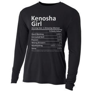 Kenosha Girl Wi Wisconsin Funny City Home Roots Usa Gift Cooling Performance Long Sleeve Crew