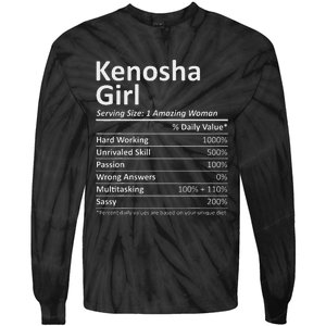 Kenosha Girl Wi Wisconsin Funny City Home Roots Usa Gift Tie-Dye Long Sleeve Shirt