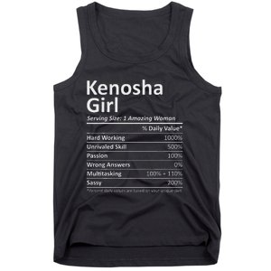 Kenosha Girl Wi Wisconsin Funny City Home Roots Usa Gift Tank Top