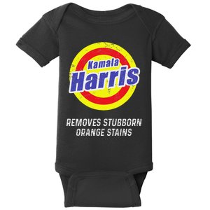 Kamala Harris 2024 Removes Stubborn Orange Stains Humorous Baby Bodysuit