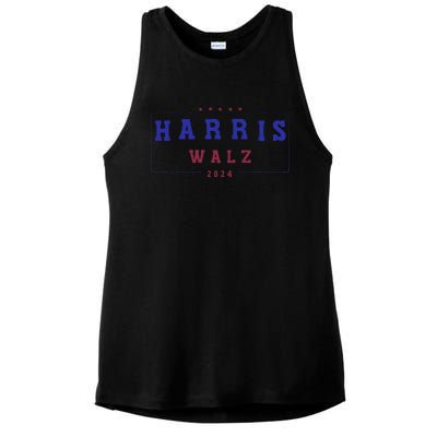 Kamala Harris 2024 Tim Walz 2024 Ladies PosiCharge Tri-Blend Wicking Tank