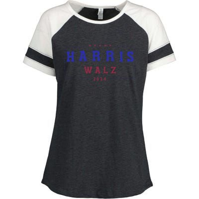 Kamala Harris 2024 Tim Walz 2024 Enza Ladies Jersey Colorblock Tee