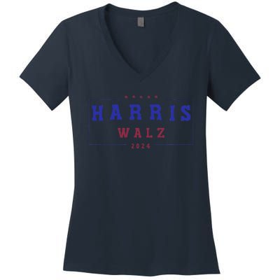 Kamala Harris 2024 Tim Walz 2024 Women's V-Neck T-Shirt