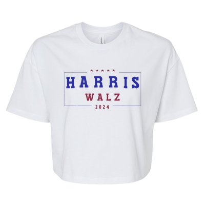 Kamala Harris 2024 Tim Walz 2024 Bella+Canvas Jersey Crop Tee