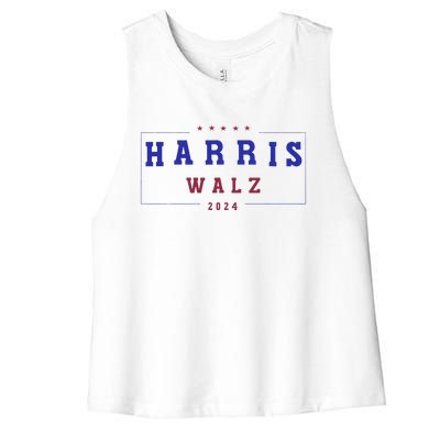 Kamala Harris 2024 Tim Walz 2024 Women's Racerback Cropped Tank