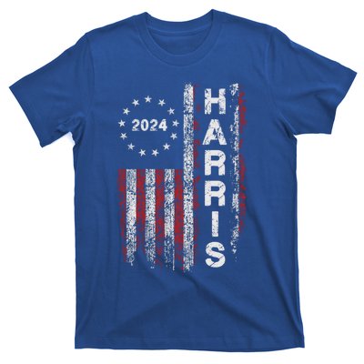 Kamala Harris 2024 For President Campaign Us Flag Vintage Meaningful Gift T-Shirt