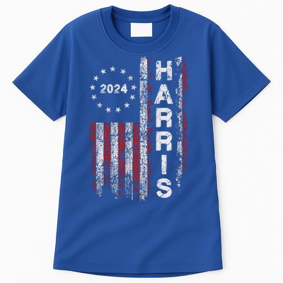 Kamala Harris 2024 For President Campaign Us Flag Vintage Meaningful Gift Tall T-Shirt