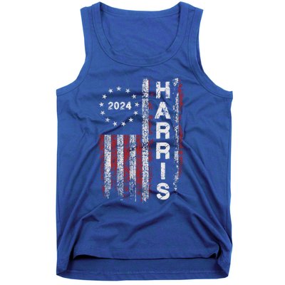 Kamala Harris 2024 For President Campaign Us Flag Vintage Meaningful Gift Tank Top