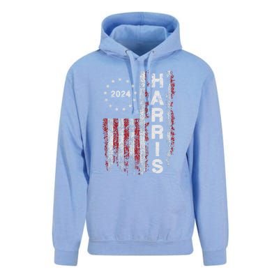 Kamala Harris 2024 For President Campaign Us Flag Vintage Meaningful Gift Unisex Surf Hoodie