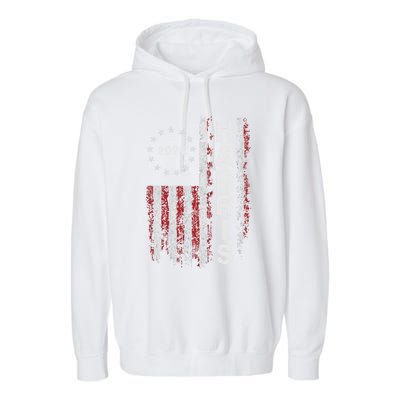 Kamala Harris 2024 For President Campaign Us Flag Vintage Meaningful Gift Garment-Dyed Fleece Hoodie