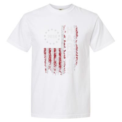 Kamala Harris 2024 For President Campaign Us Flag Vintage Meaningful Gift Garment-Dyed Heavyweight T-Shirt