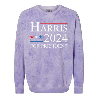 Kamala Harris 2024 For President Election Campaign Colorblast Crewneck Sweatshirt