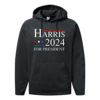 Kamala Harris 2024 For President Election Campaign Performance Fleece Hoodie