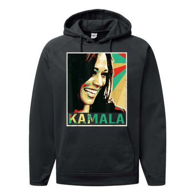 Kamala Harris 2024 Kamala For President Performance Fleece Hoodie