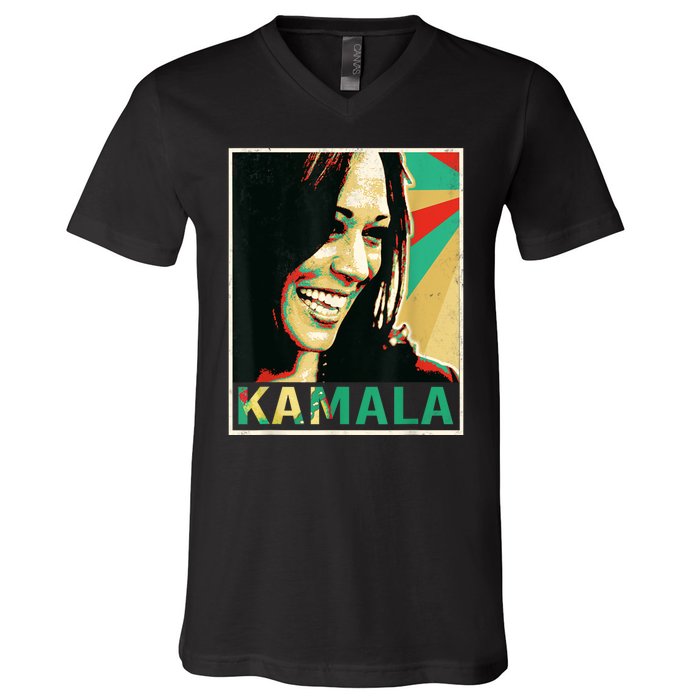 Kamala Harris 2024 Kamala For President V-Neck T-Shirt