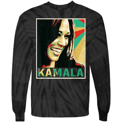 Kamala Harris 2024 Kamala For President Tie-Dye Long Sleeve Shirt