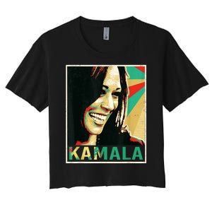 Kamala Harris 2024 Kamala For President Women's Crop Top Tee