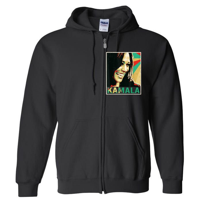 Kamala Harris 2024 Kamala For President Full Zip Hoodie