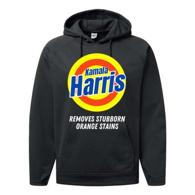 Kamala Harris 2024 Removes Stubborn Orange Stains Humorous Performance Fleece Hoodie