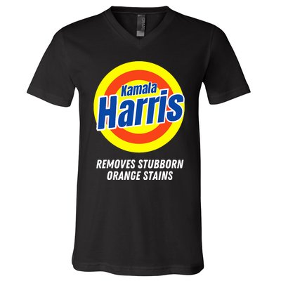 Kamala Harris 2024 Removes Stubborn Orange Stains Humorous V-Neck T-Shirt