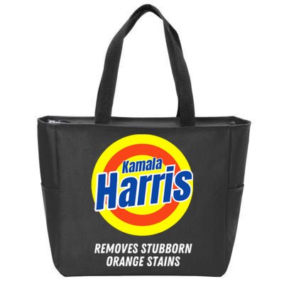 Kamala Harris 2024 Removes Stubborn Orange Stains Humorous Zip Tote Bag