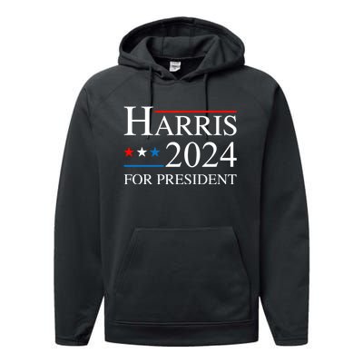 Kamala Harris 2024 For President Election Campaign Performance Fleece Hoodie