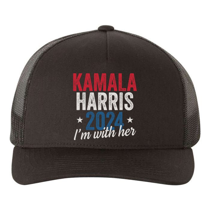 Kamala Harris 2024 Support IM With Her Kamala Harris 2024 Yupoong Adult 5-Panel Trucker Hat