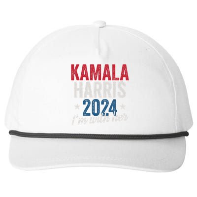 Kamala Harris 2024 Support IM With Her Kamala Harris 2024 Snapback Five-Panel Rope Hat