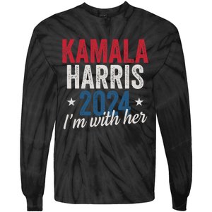 Kamala Harris 2024 Support IM With Her Kamala Harris 2024 Tie-Dye Long Sleeve Shirt