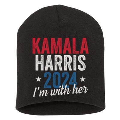 Kamala Harris 2024 Support IM With Her Kamala Harris 2024 Short Acrylic Beanie