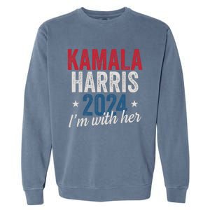 Kamala Harris 2024 Support IM With Her Kamala Harris 2024 Garment-Dyed Sweatshirt