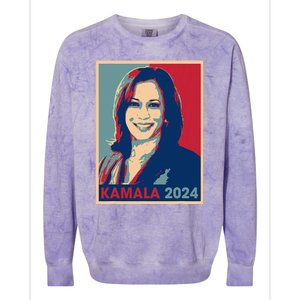 Kamala Harris 2024 For President Election Democratic Party Colorblast Crewneck Sweatshirt