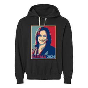 Kamala Harris 2024 For President Election Democratic Party Garment-Dyed Fleece Hoodie