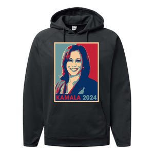 Kamala Harris 2024 For President Election Democratic Party Performance Fleece Hoodie