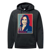 Kamala Harris 2024 For President Election Democratic Party Performance Fleece Hoodie