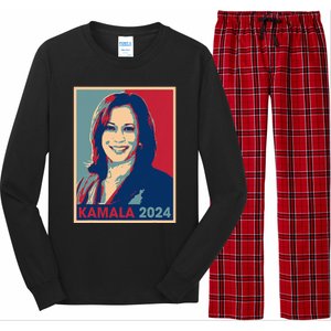 Kamala Harris 2024 For President Election Democratic Party Long Sleeve Pajama Set