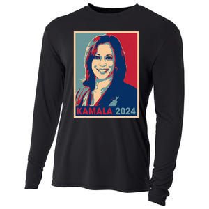 Kamala Harris 2024 For President Election Democratic Party Cooling Performance Long Sleeve Crew