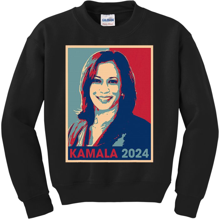 Kamala Harris 2024 For President Election Democratic Party Kids Sweatshirt