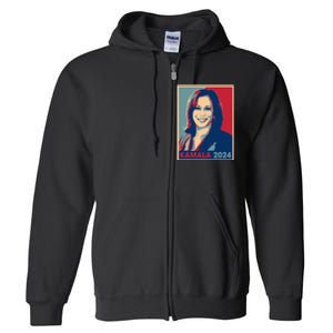 Kamala Harris 2024 For President Election Democratic Party Full Zip Hoodie