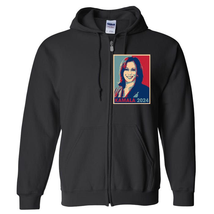 Kamala Harris 2024 For President Election Democratic Party Full Zip Hoodie