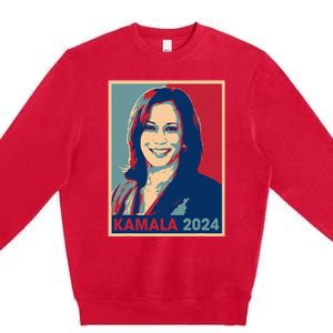 Kamala Harris 2024 For President Election Democratic Party Premium Crewneck Sweatshirt